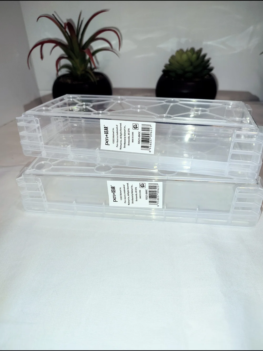 3 Clear Plastic Storage Trays